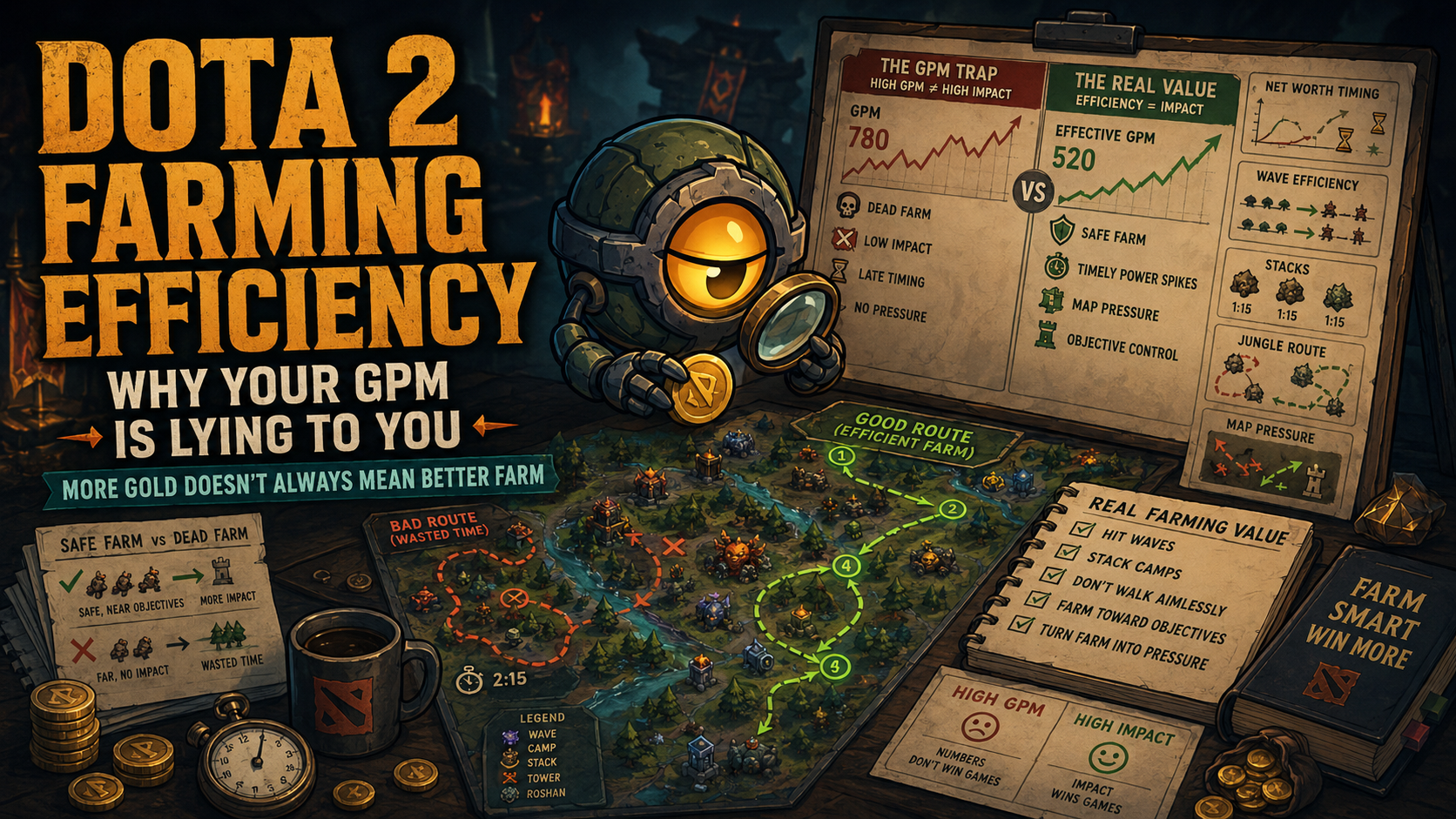 Dota 2 Farming Efficiency — Why Your GPM Is Lying to You